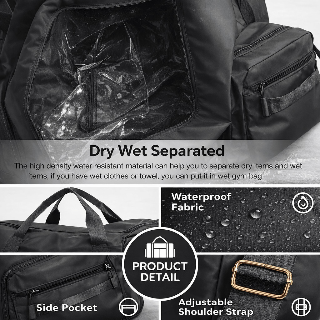 Large Capacity Gym Duffle Bag – Multi - Compartment | SNO - SNO