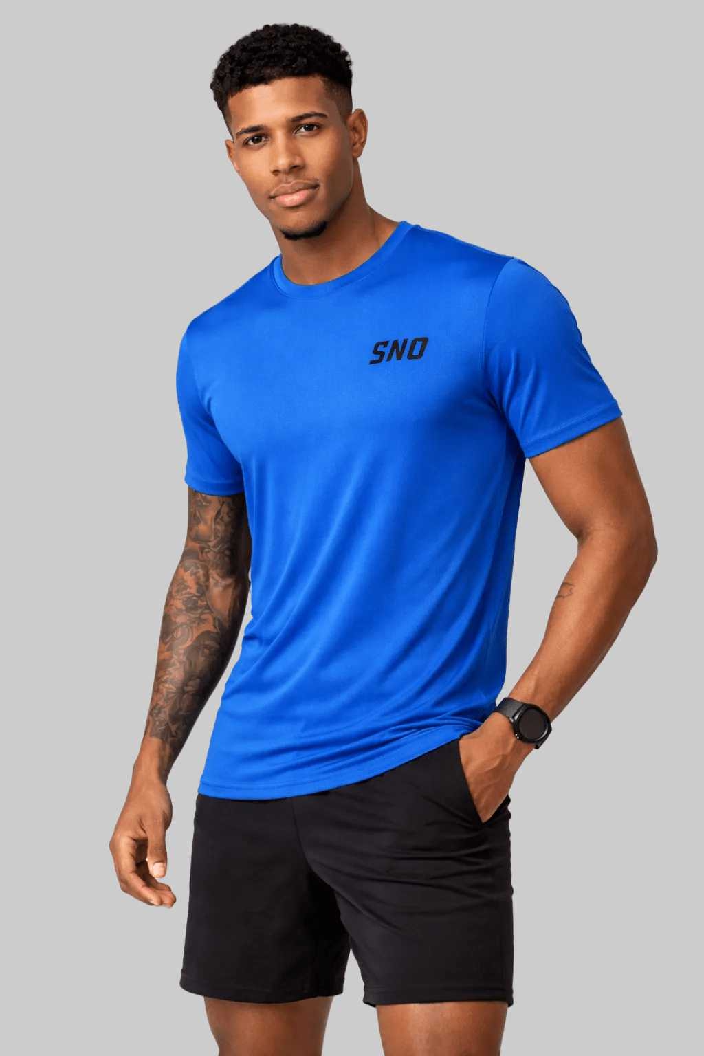 Men’s Fearless T-Shirt – Performance Training Tee – Blue | SNO - SNO