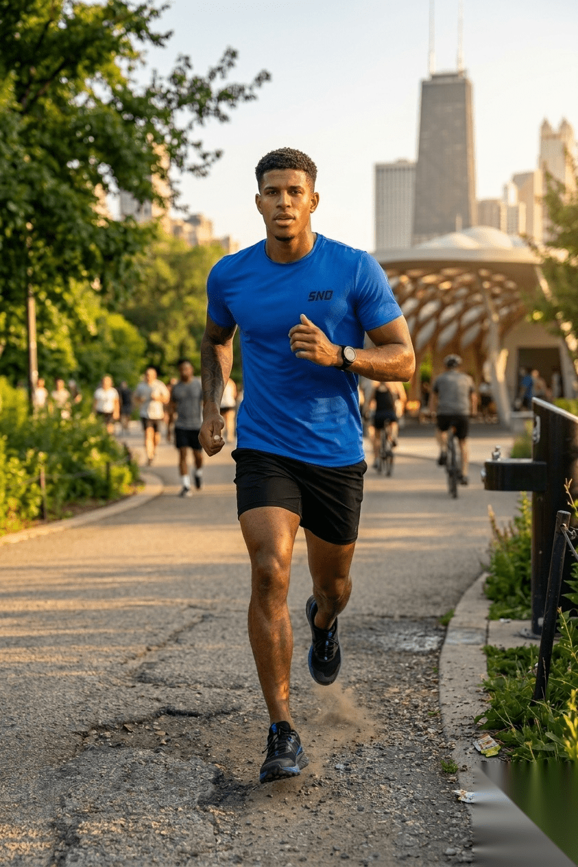 Men’s Fearless T-Shirt – Performance Training Tee – Blue | SNO - SNO