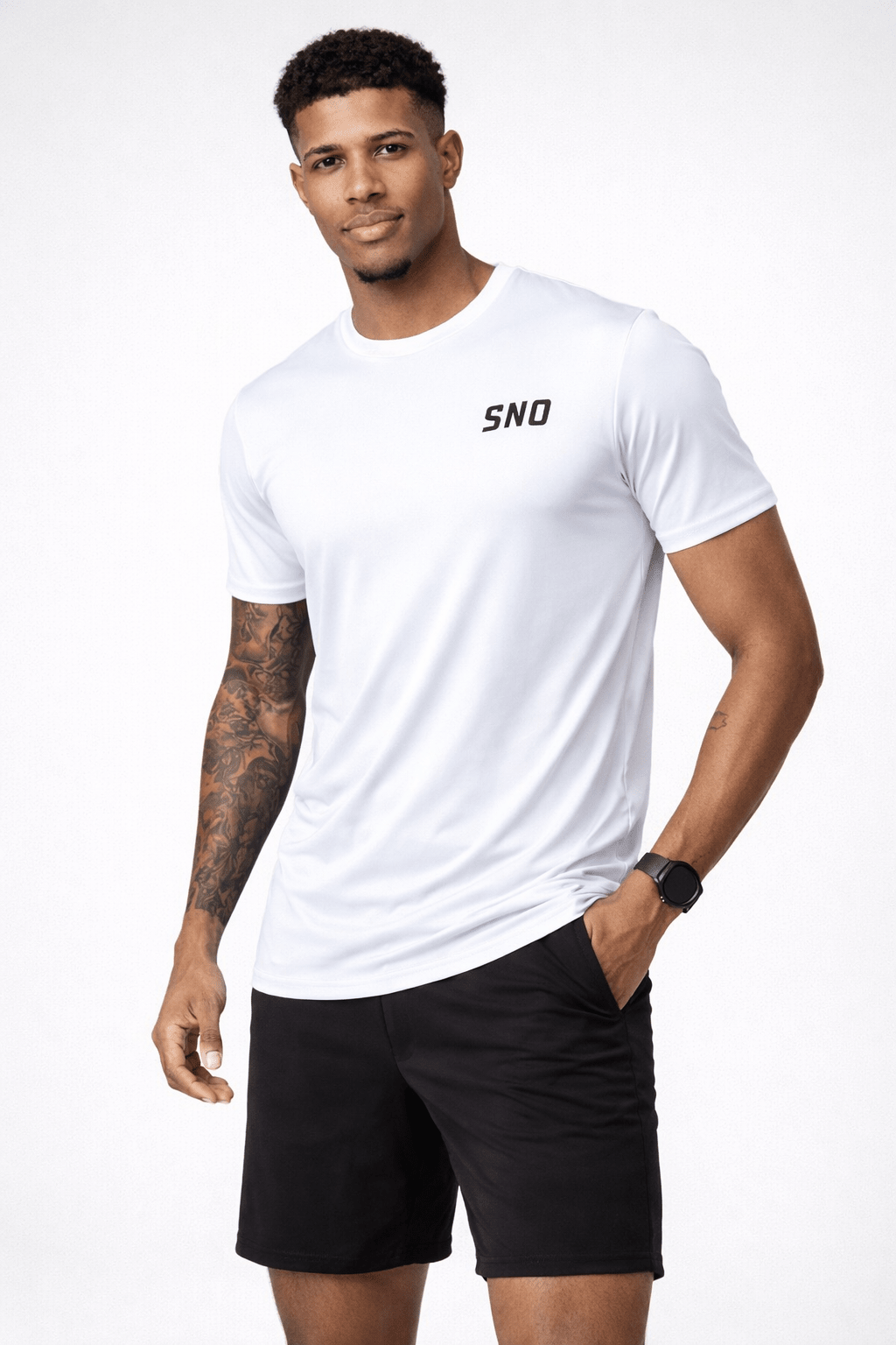 Men’s Fearless T-Shirt – Performance Training Tee – White | SNO - SNO